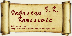 Vekoslav Kamišević vizit kartica